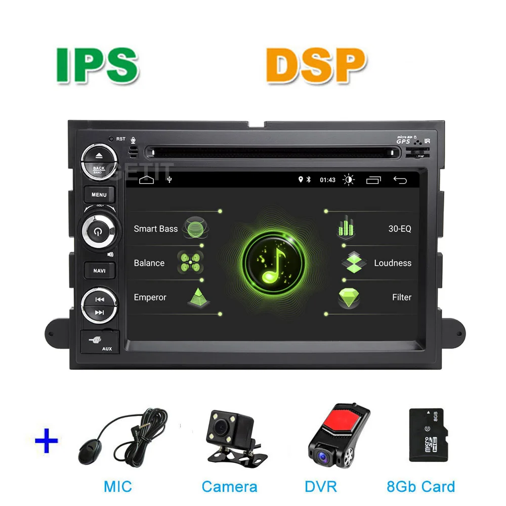 DSP-MIC-CAM-DVR-SD DSP ips Android 10 dvd-плеер для автомобиля Ford 500/F150/Explorer/Edge/Expedition/Mustang/fusion/frestyle Wifi BT Радио gps - Цвет: DSP-MIC-CAM-DVR-SD