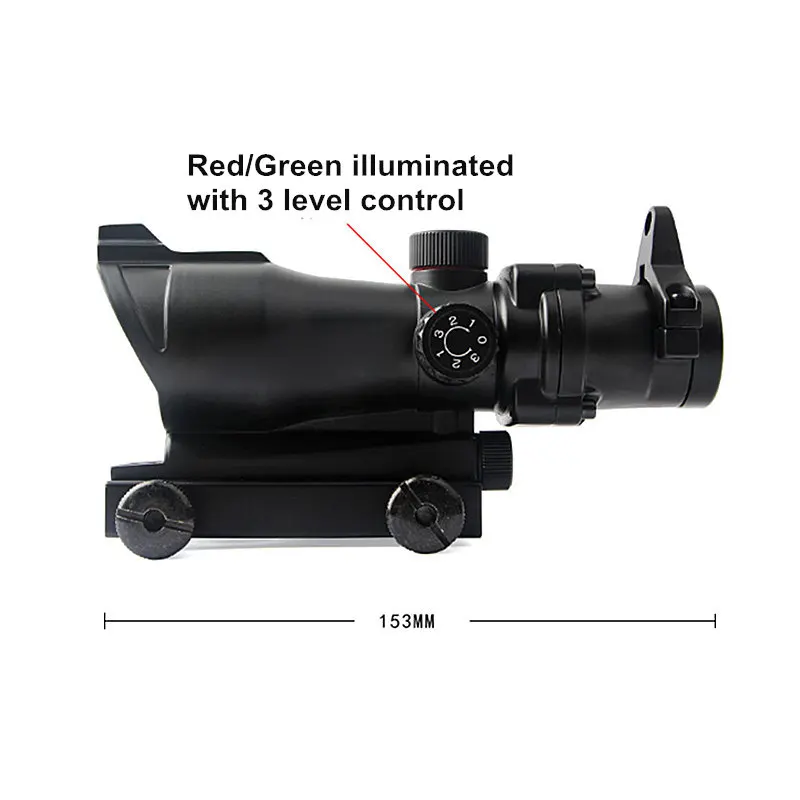 FIRECLUB ACOG 1X32 оптический прицел с красной точкой ACOG красный/зеленый точечный прицел охотничьи прицелы с 20 мм рейкой для страйкбола