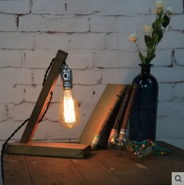 Винтажные настольные лампы Эдисона деревянные/бамбуковые Tafel деревянные для