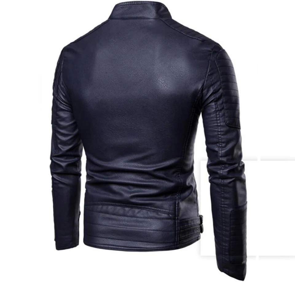 Men fall European American fashion personality han version of the standing-collar new boutique young zipper jacket L-3XL | Мужская