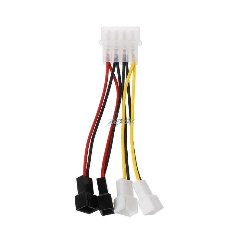 IDE Molex 4 контактный к 4X 3 TX3 чехол охлаждающий вентилятор адаптер питания конвертер