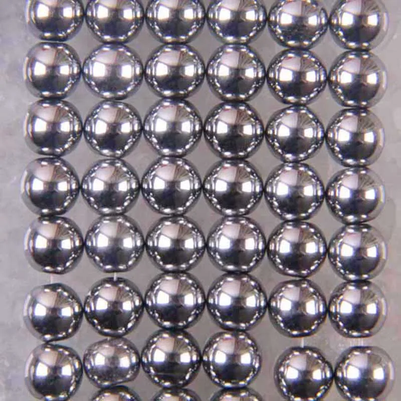Круглые бусины из гематита 8 мм нитка 15 5 дюйма B232|loose beads|bead strandshematite round |