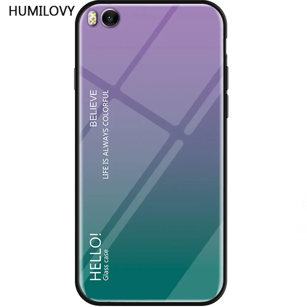 For Xiaomi Mi5s Mi 5s Case Gradient Tempered Glass Hard Soft TPU Silicone Frame Cover mi5s mi Capa Fundas |