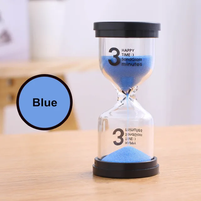 Blue Песочные часы 1/3/5/10/15/30 минут таймер 60 минут песочные часы таймер-подарок аксессуары для украшения дома - Цвет: Blue