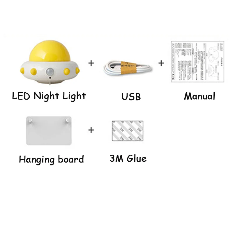 Новинка НЛО светодиодный ночник с дистанционным Управление Регулируемый