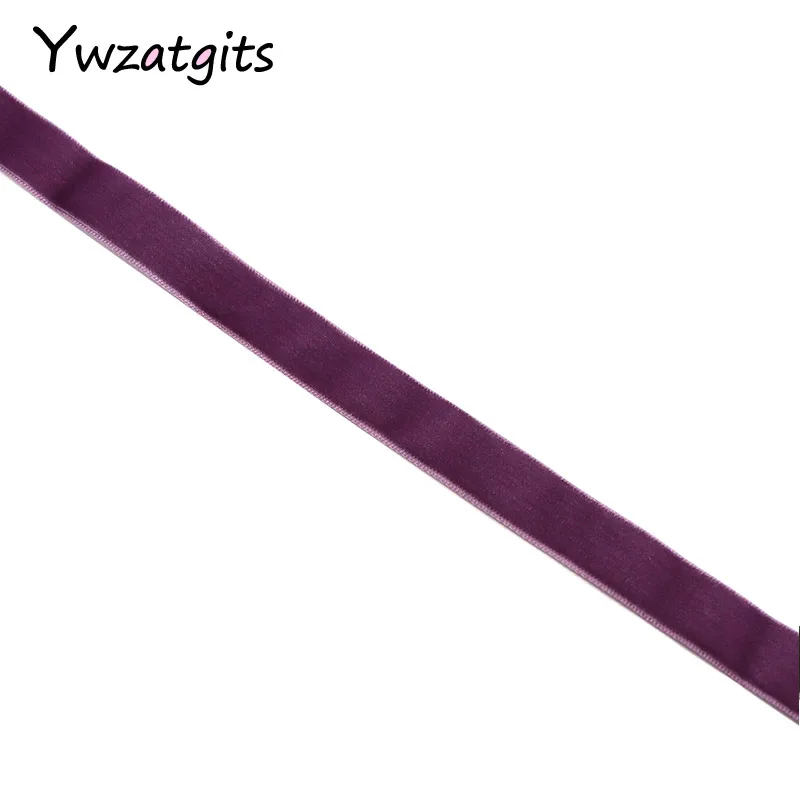 Dull Purple 3y Ywzatgits 3 ярдов/партия 15-16 мм многоцветные бархатные ленты отделка швейная ткань DIY рукоделие украшения аксессуары YT0603 - Цвет: Dull Purple 3y