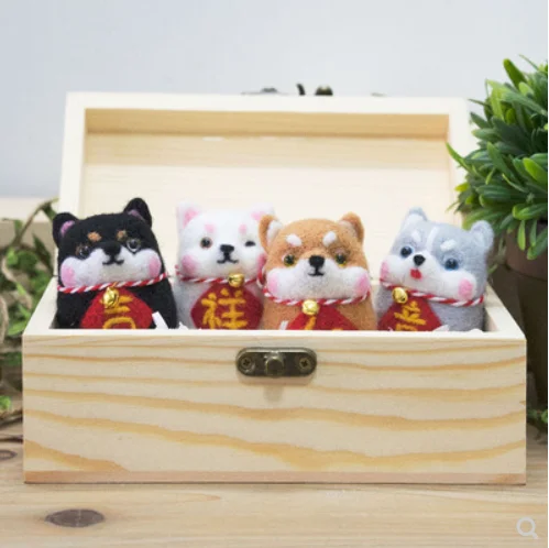 Новинка Akita Собака Хаски брелок шерстяной набор для рукоделия войлок игла