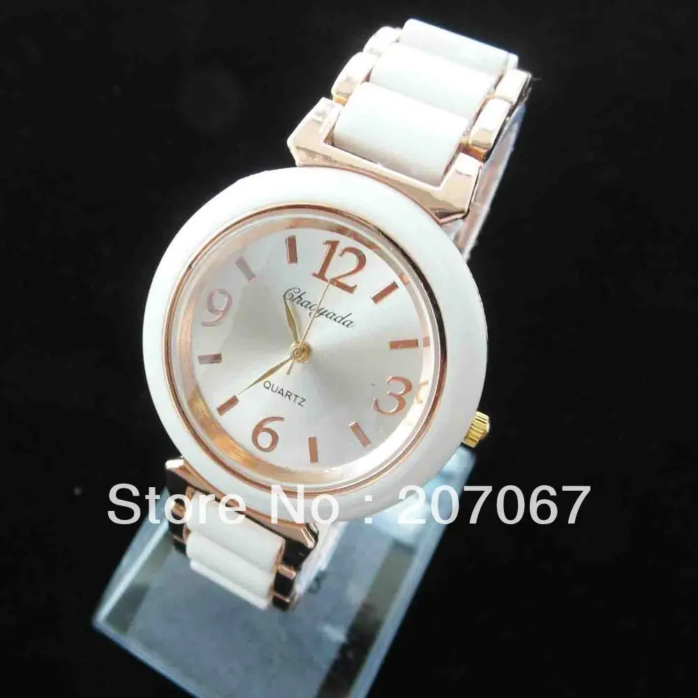 free shipping 1pcs/lot BEAUTIFUL round Face watch Lady GirlS women MENS MAN Quartz Dress Wristwatch WHITE C50w |