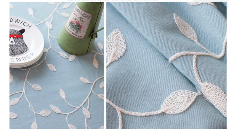 Green Blue White Table Cloth Decoration for Dining Table European Table Cover Rectangle Party Outdoor Washable Elegant Style