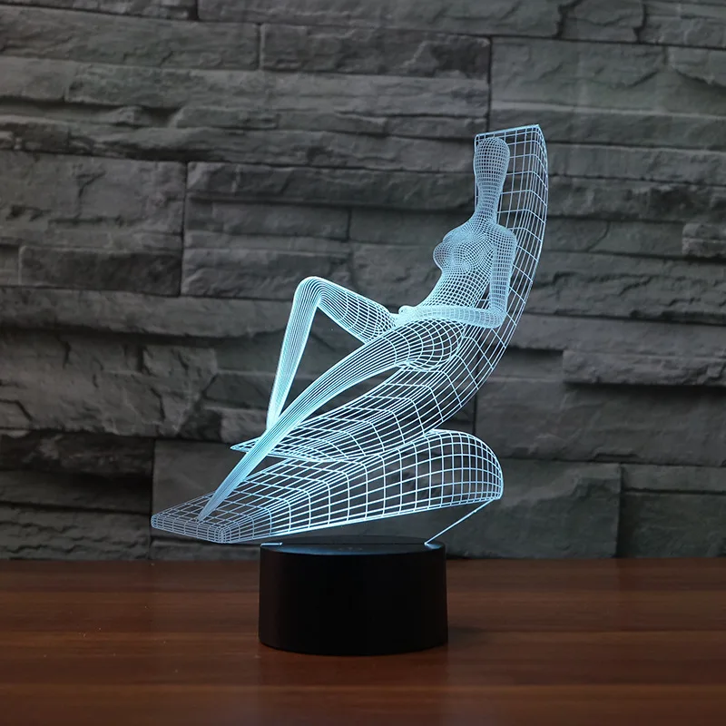 Abstract Sunbathroom Led 3d Lamps Creative Bedside Gift Desk