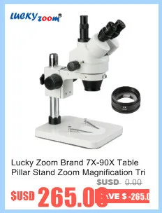 1 Set Luckyzoom Brand Professional 7X~45X Trinocular Stereo Zoom Vertical Zoom Microscope Free Shipping