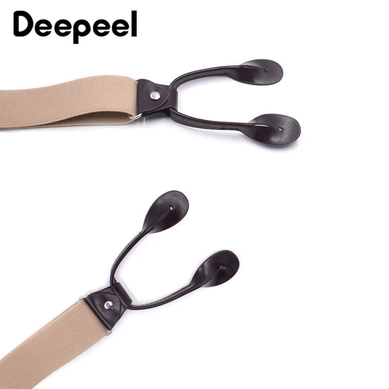 Deepeel, 1 шт., 3,5*120 см, мужские подтяжки, повседневные, 6 зажимов, кнопки, ремень, высокое качество, для взрослых, кнопки, эластичная лента, подтяжки, аксессуары для костюма