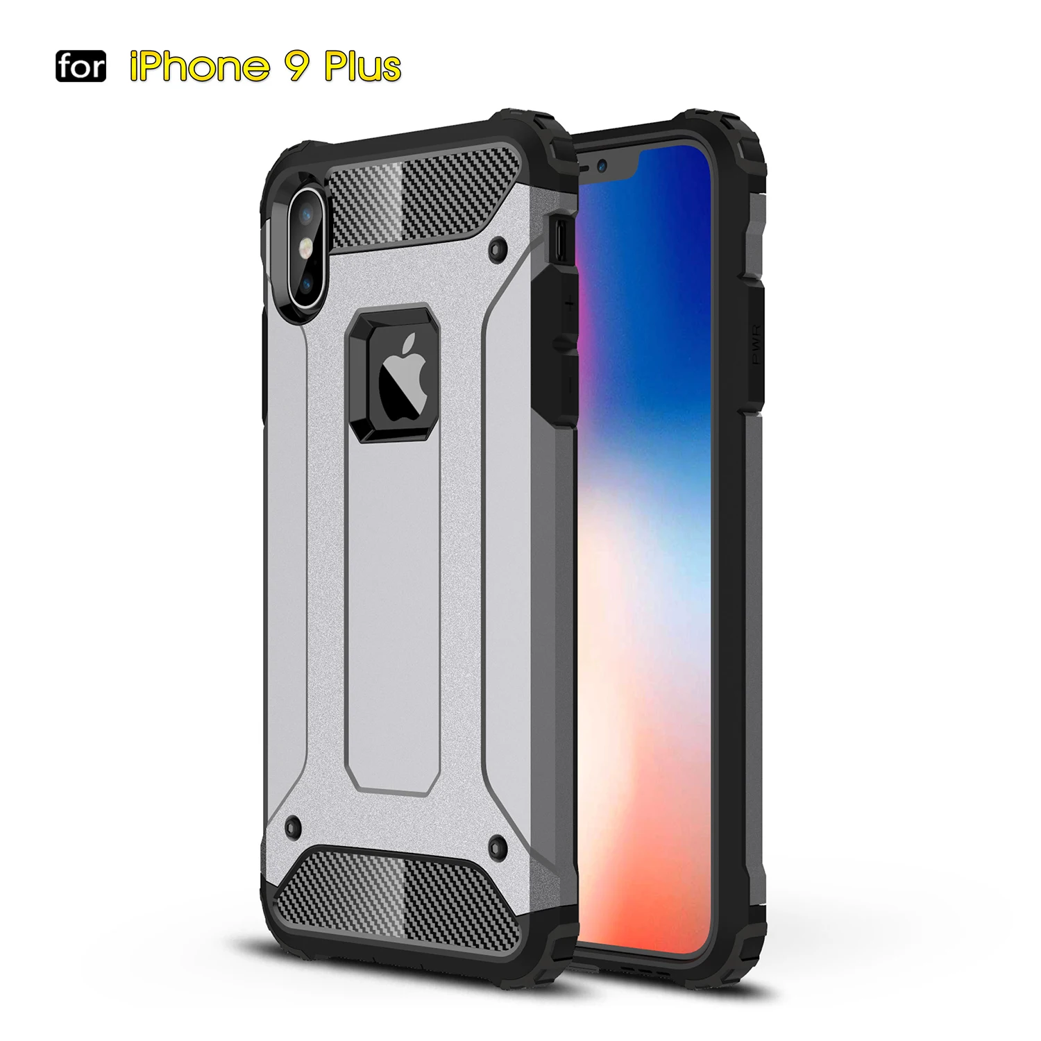 Heavy Duty Hard Silicone Case for Apple iPhone 9 Plus Phone Back Cover 9Plus |