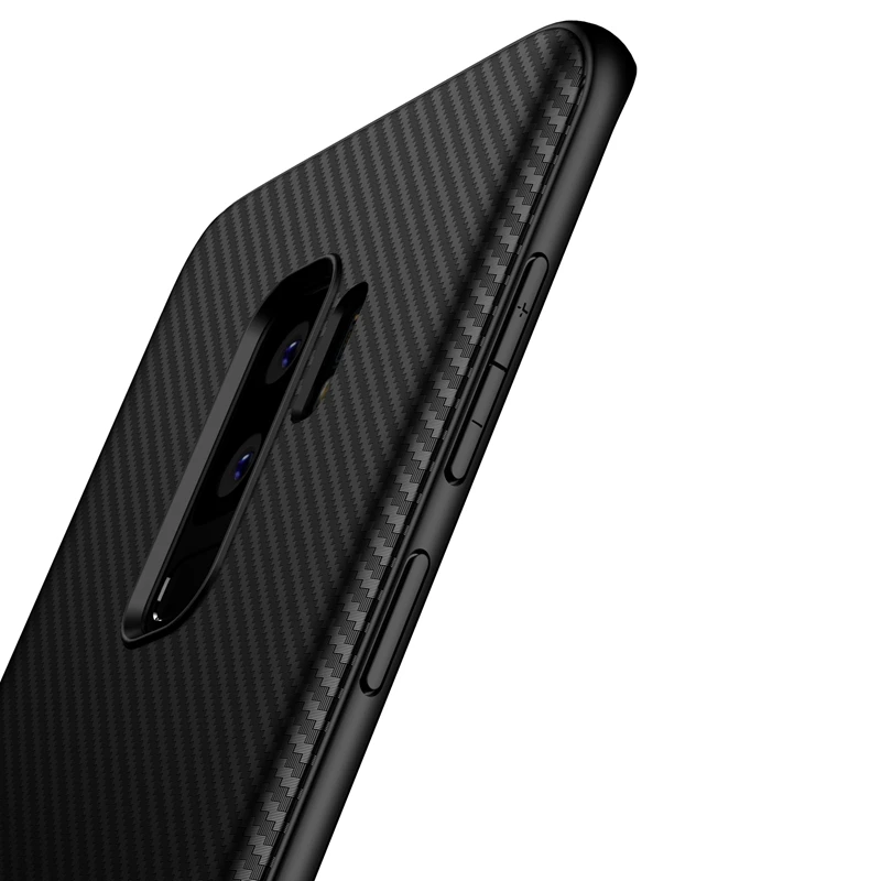 Роскошный чехол из углеродного волокна для Samsung Galaxy S9 Plus S9Plus силиконовый чехлы
