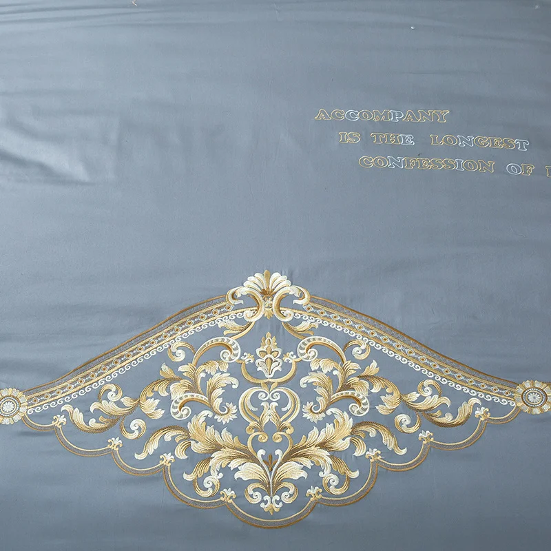 Luxury Egypt Cotton Elegant life Bedding Set Embroidery Silky Delicate Duvet Cover Bed Sheet Pillowcases Queen King Size 4/6Pcs | Дом и сад