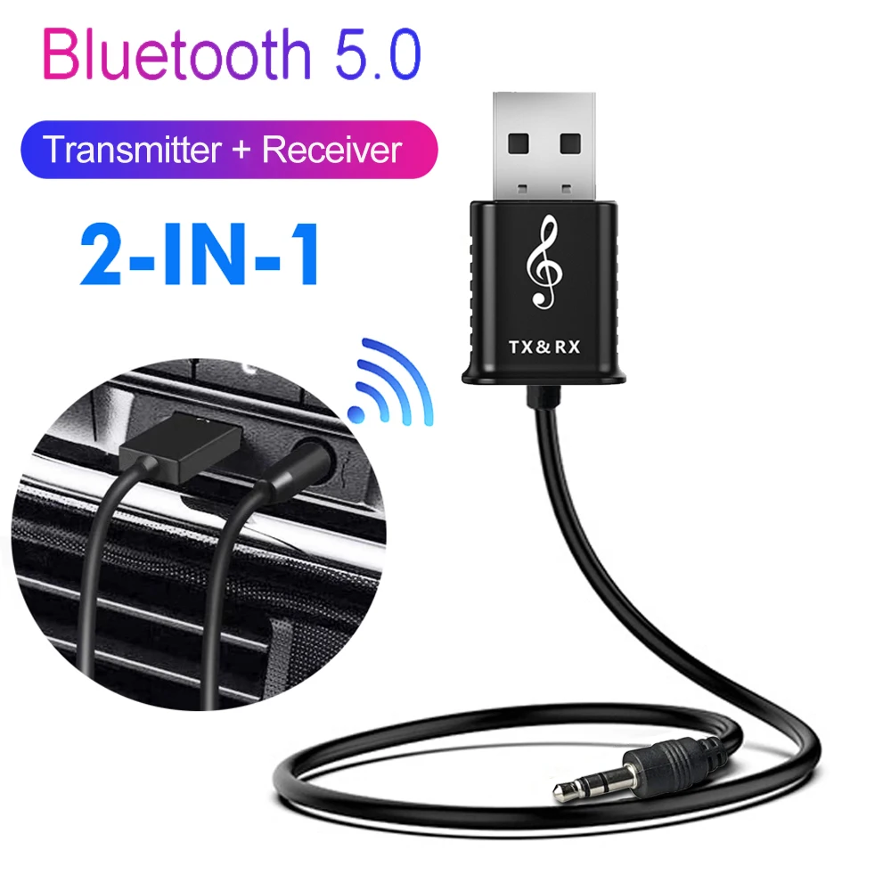 Мини приемник и передатчик 2 в 1 Bluetooth 5 0 беспроводной 3 мм AUX аудио адаптер для