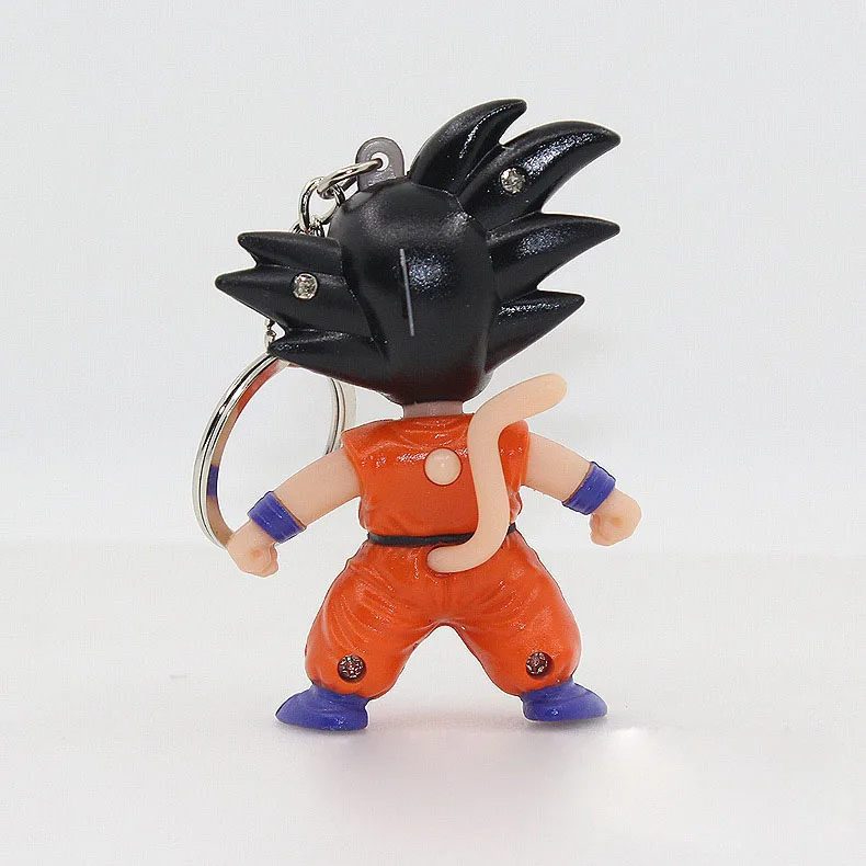 Dragon Ball Z Son Goku брелок Супер Saiyajin Вегета светодиодная вспышка и звук кольцо кулон