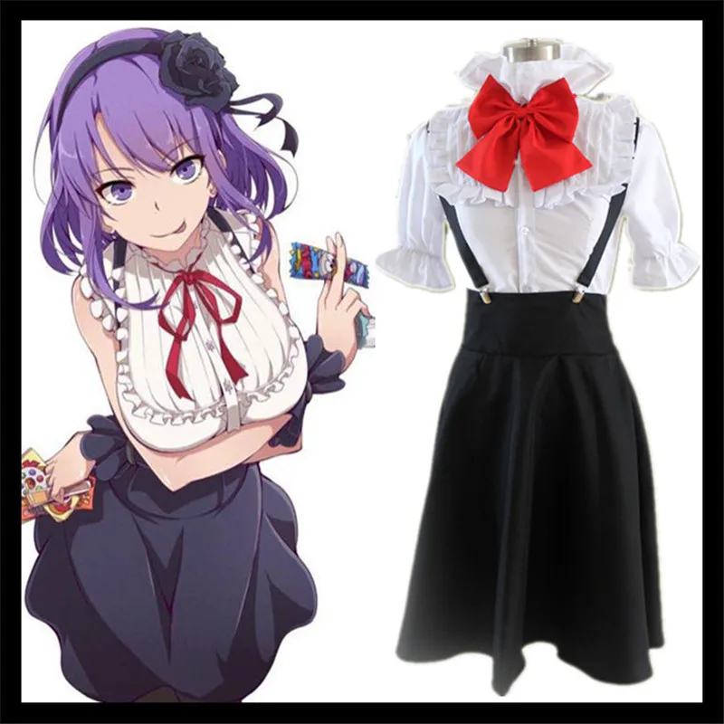 

Dagashi Kashi Shidare Hotaru Cosplay Costume Women JK School Bowknot Uniform Lolita Japan Anime COS Suit