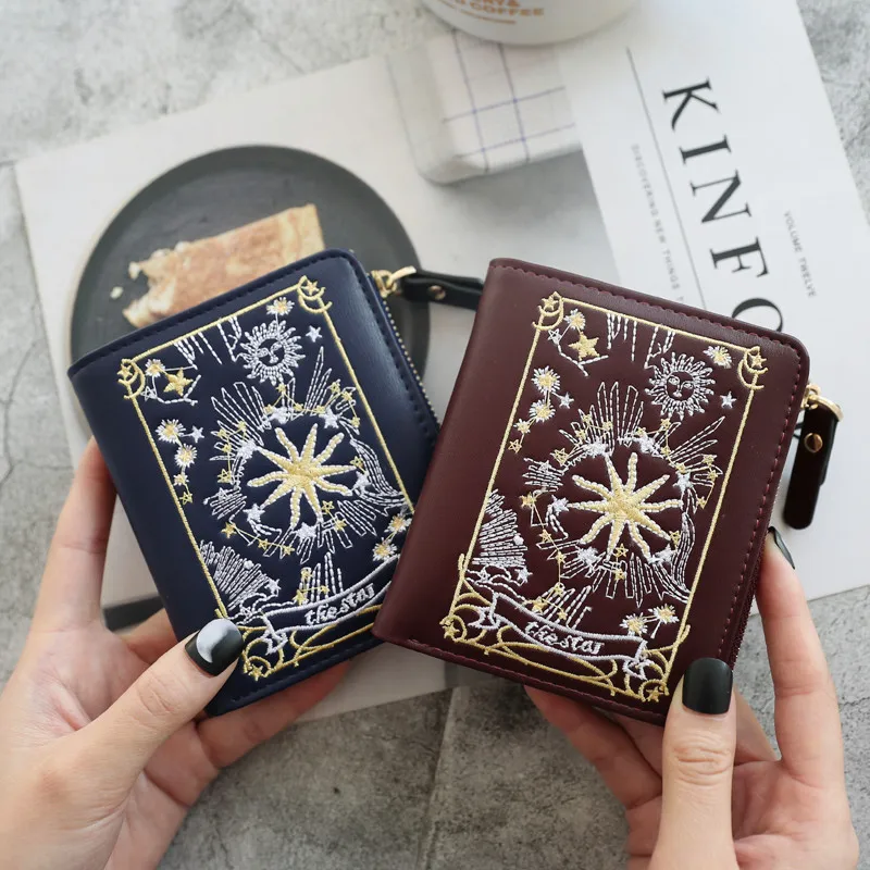 [Dwts] Модные женские короткие кошельки винтажные из искусственной кожи клатчи