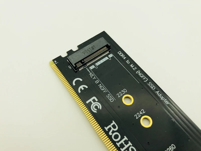 Переходник DDR4 на M.2 SATA адаптер памяти DIMM NGFF SSD B Key 15Pin Power 7pin порт материнскую плату