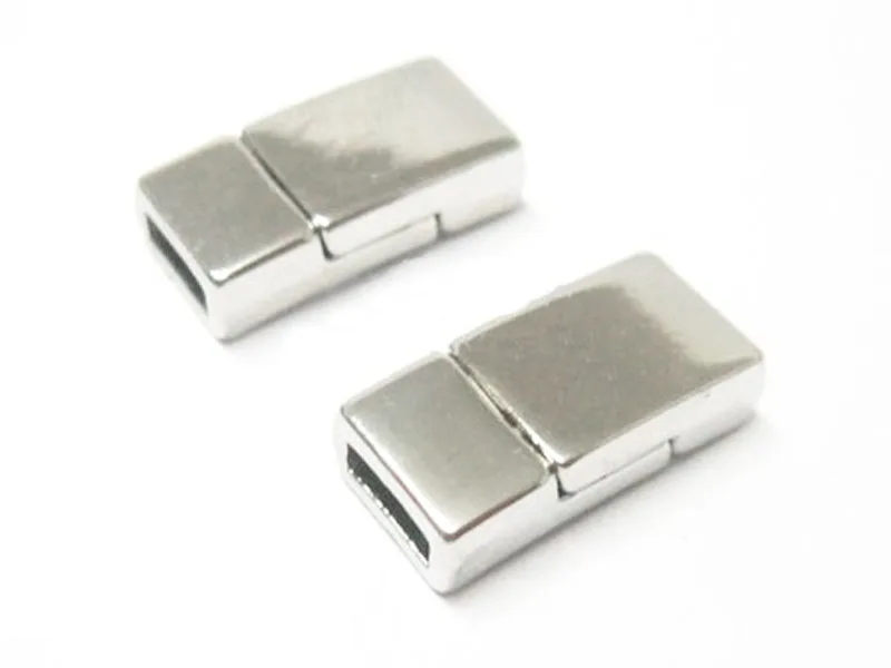 

Magnetic clasp 6x2mm leather clasps Flat leather clasp for bracelet -5pcs FC36