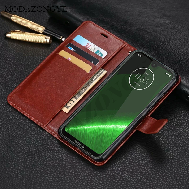 Чехол для Motorola Moto G7 Plus чехол Роскошный кошелек из искусственной кожи книжка Play