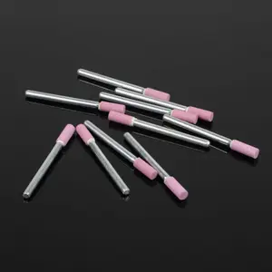 Точильный роторный инструмент 10x, камень для ЗАТОЧКИ ЦЕПНОЙ ПИЛЫ, хвостовик 3 мм, диаметр 4 мм, круглый наконечник