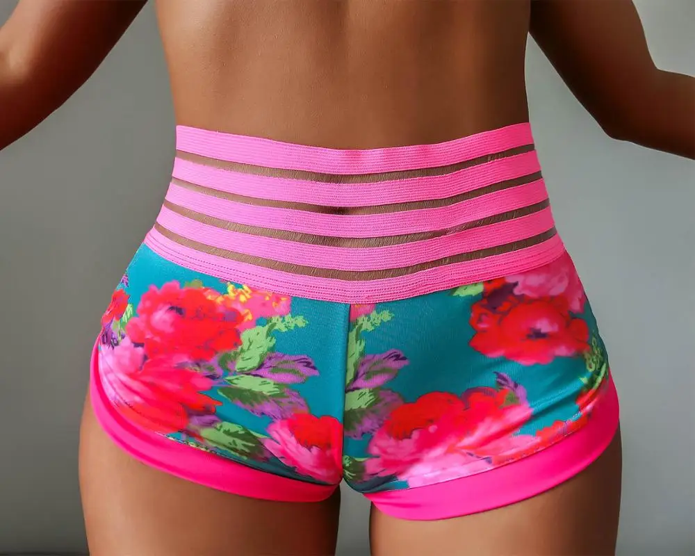 Новинка 2020 сексуальные Компрессионные шорты с рюшами для йоги женская