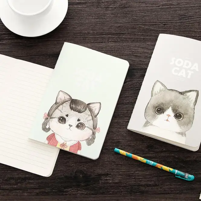 Блокнот Карманный Kawaii с животными кошками ежедневник записная книжка офис