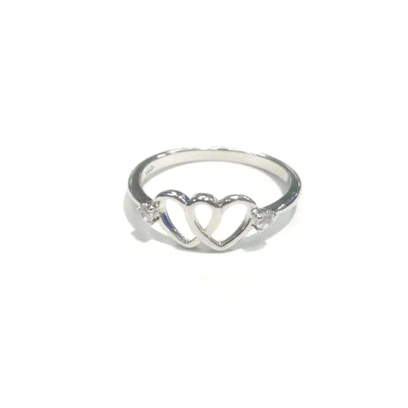 Tibetan sliver Hollow Heart Love finger Ring women engagement wedding band rings female lady luxury Fashion Jewelry | Украшения и