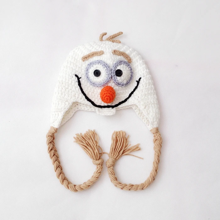 baby Olaf hat newborn photography props 