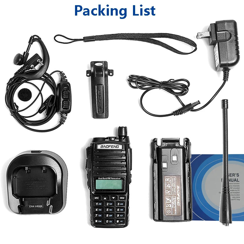 Baofeng UV 82 8 Вт портативный двухканальные рации 10 км vhf/uhf 136 174 и 400 520 МГц Любительское