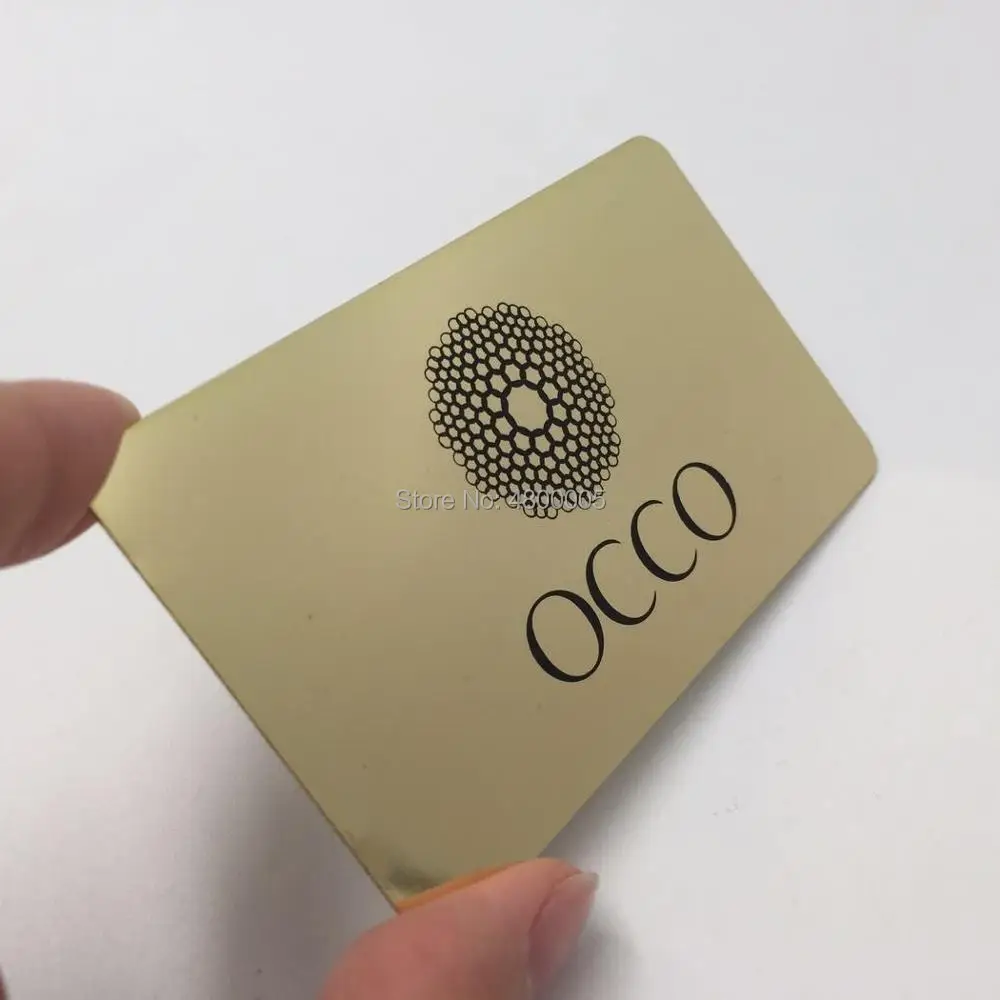 

High-end quality custom gold mirror metal business card