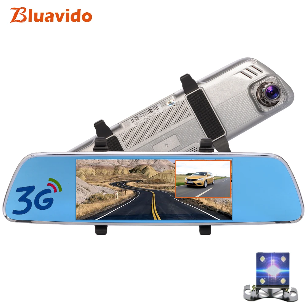 Bluavido 7 0 дюймов 3G автомобильная видеокамера зеркальный видеорегистратор Full HD 1080P