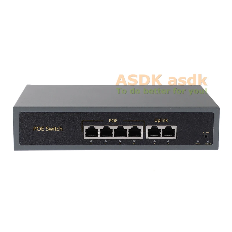 4+ 2 4-портовый 10/100 м коммутатор POE 60 Вт 48 В питание по Ethernet IEEE802.3af для системы ip-камеры сетевой коммутатор