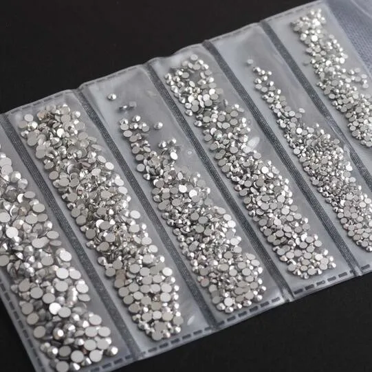 silver mine 1728 шт. прозрачный кристалл Стекло Камни SS3-SS10 multi малых размеров Дизайн ногтей плоской задней горный хрусталь для Гвозди 3D Дизайн ногтей - Цвет: silver mine