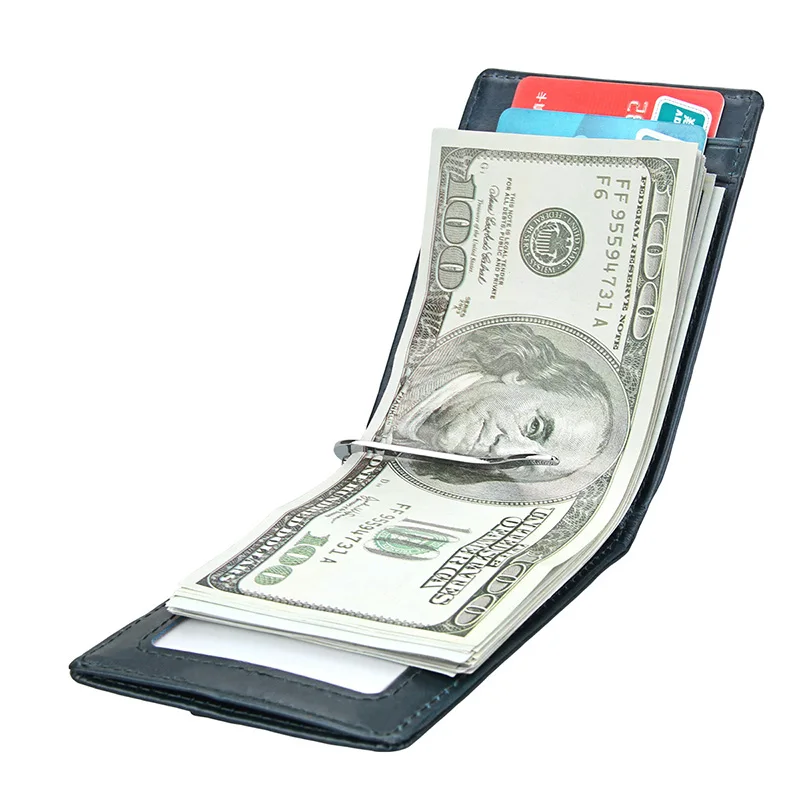 Тонкие туфли из натуральной кожи мужской зажим для денег бумажник Billfold Rfid Бумажник мужской кошелек Билл кошелек для долларов карты Денежные держатель с зажимом для денег деньги чехол