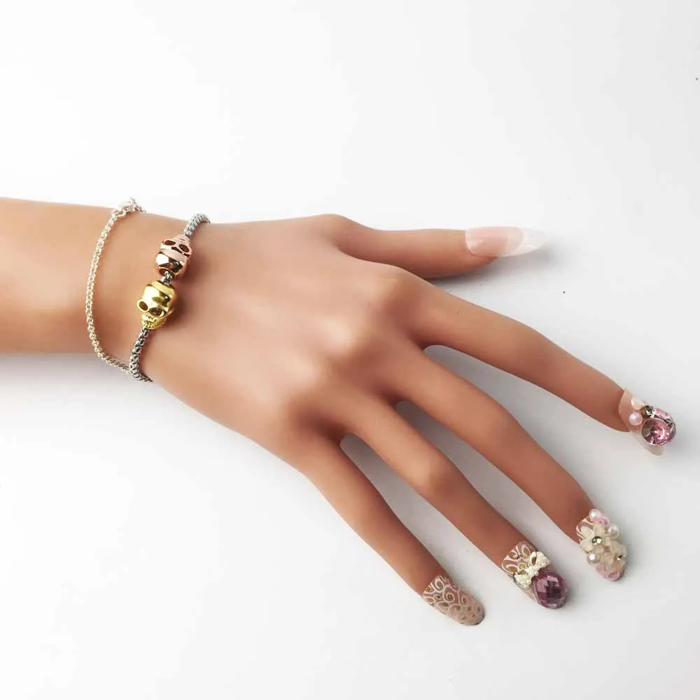 DIY бусины черепа маори король Лилия, модные 925 пробы серебряные ювелирные изделия панк подарок для женщин мужчин подходят браслеты бусины для бисероплетения
