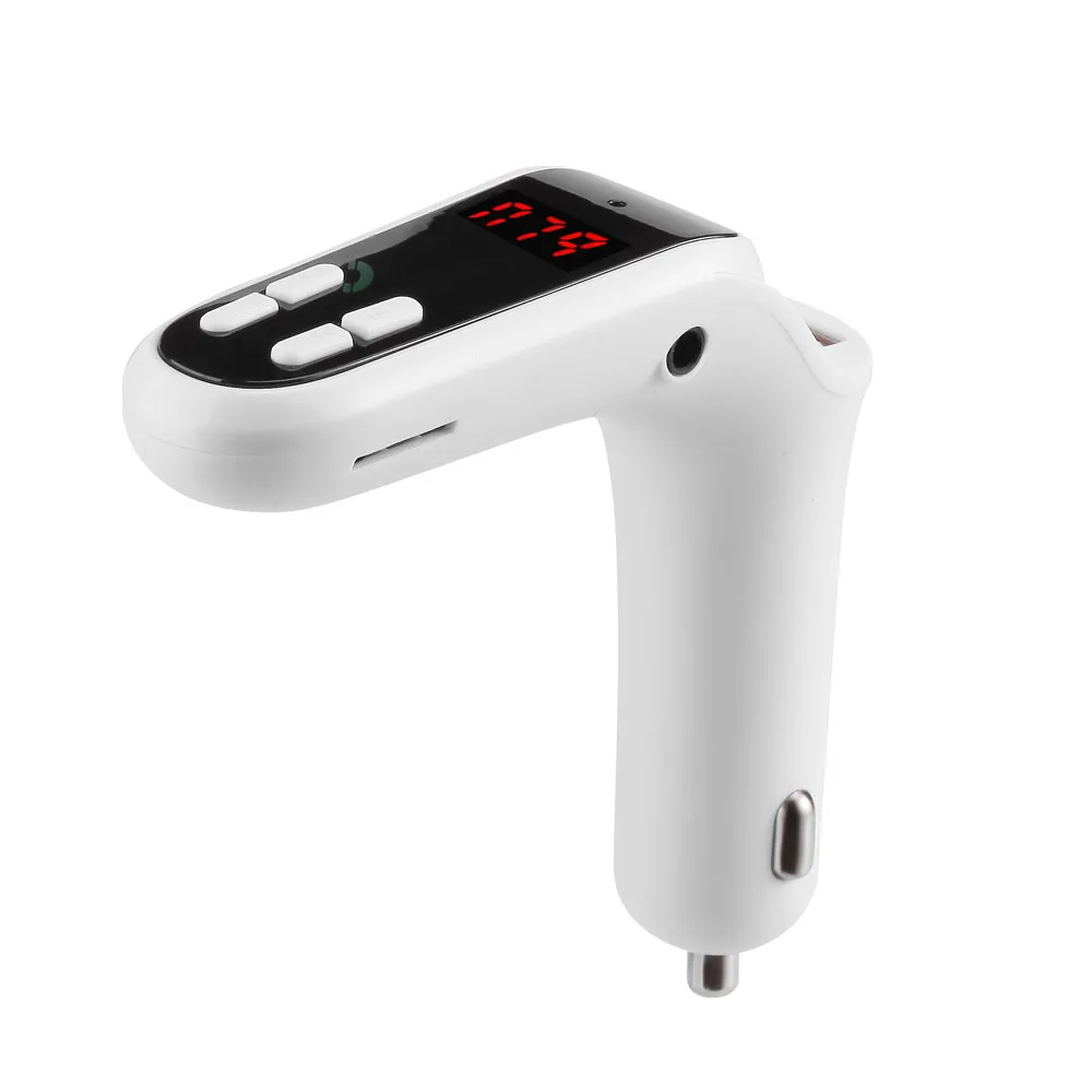 Mp3 MP3 Player Bluetooth FM Transmitter Bluetooth Car Kit Handsfree FM Transmitter Radio MP3 Player USB Charger& AUX USB Charging - Формат цифровых медиаданных: Mp3
