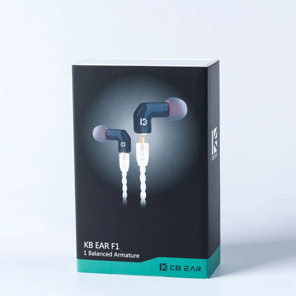 KB EAR F1, сбалансированные наушники-вкладыши, наушники для бега, спорта, HIFI, DJ, монитор, наушники с 3,5 mmMMCX, наушники-вкладыши