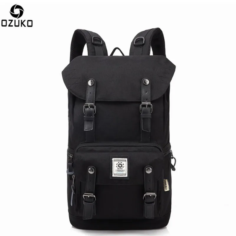 OZUKO мужской рюкзак водонепроницаемая ткань Оксфорд школьные сумки для