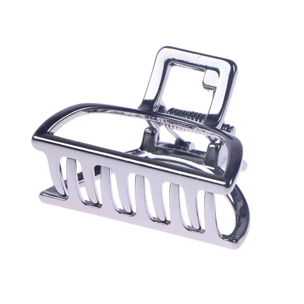 Женские Геометрические зажимы для волос девочек металлический Краб в форме Луны