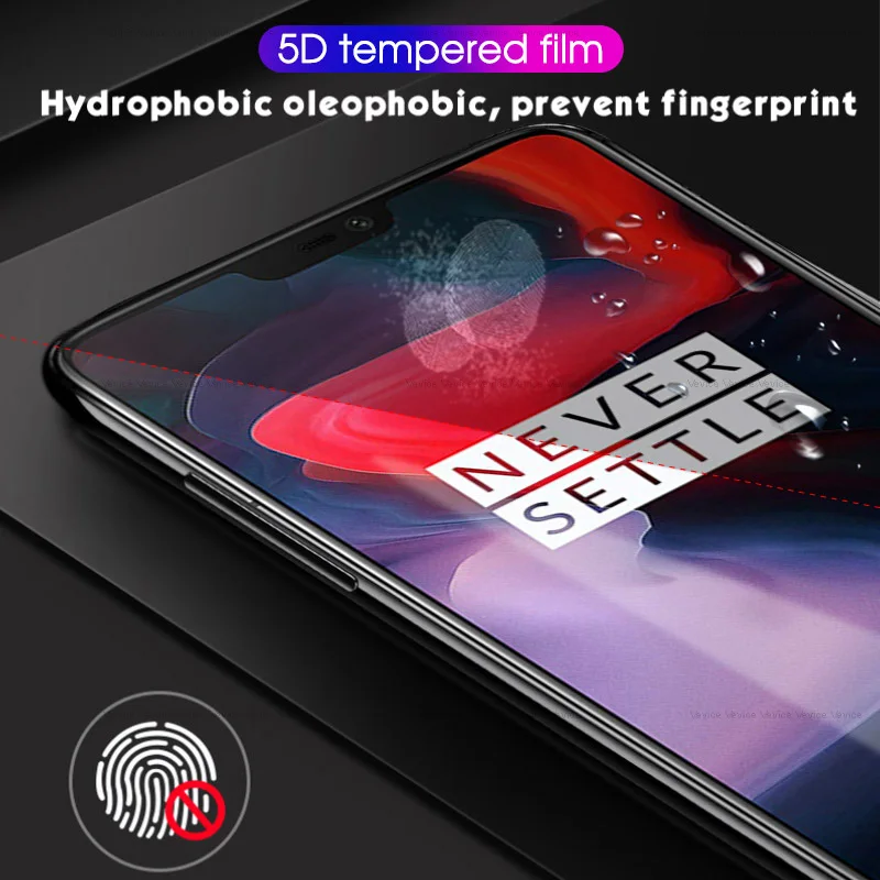 5D закаленное стекло на для Oneplus 6 6 T 5 T 5 Полное покрытие протектор экрана для Oneplus6 One Plus 6 t 5 t 1+ 6 1+ 5 Защитная стеклянная пленка