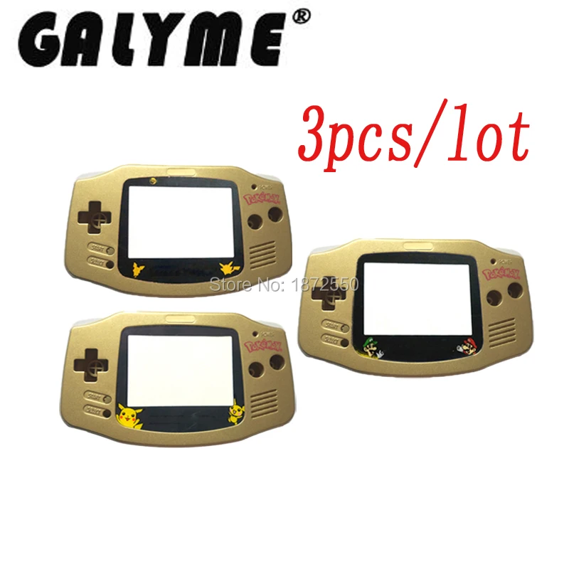 3 шт./лот Корпус Корпуса золотого цвета для игрового чехла GameboyAdvance Сменный Чехол с