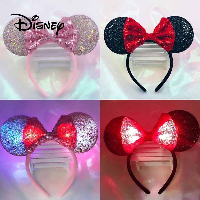 Модные Плюшевые аксессуары Disney повязки для волос девочек мультяшное украшение
