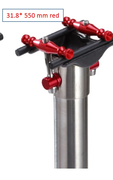 31.8x550mm red Ультра светильник титан/Ti 31,8 мм* 520 мм/550 мм/600 мм Подседельный штырь для Brompton складной bike-291g - Цвет: 31.8x550mm red