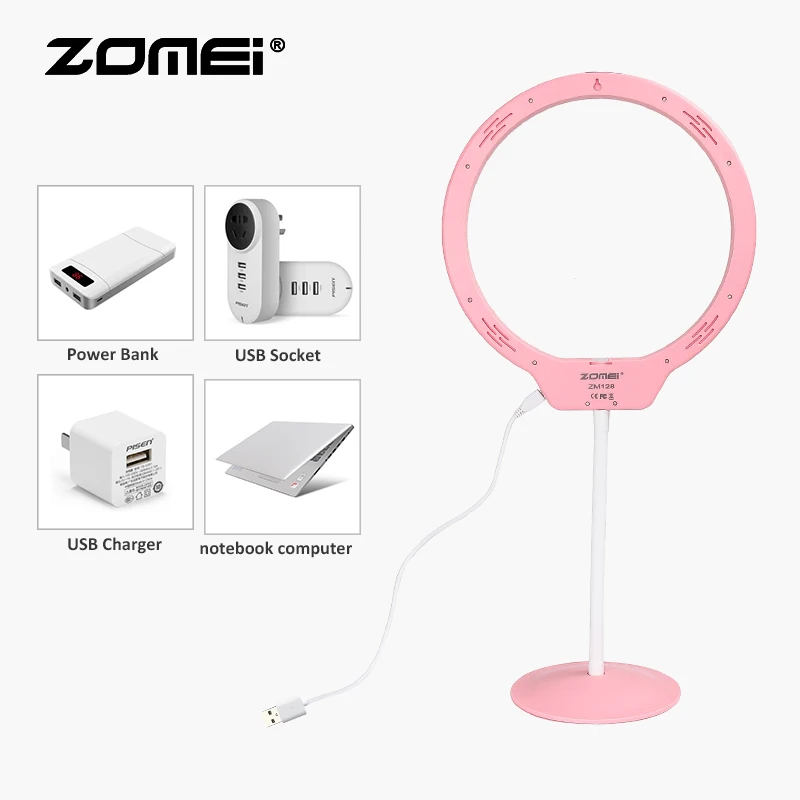 ZOMEI ZM128 камера фотостудия светодиодный видео кольцо свет для DSLR камеры держатель