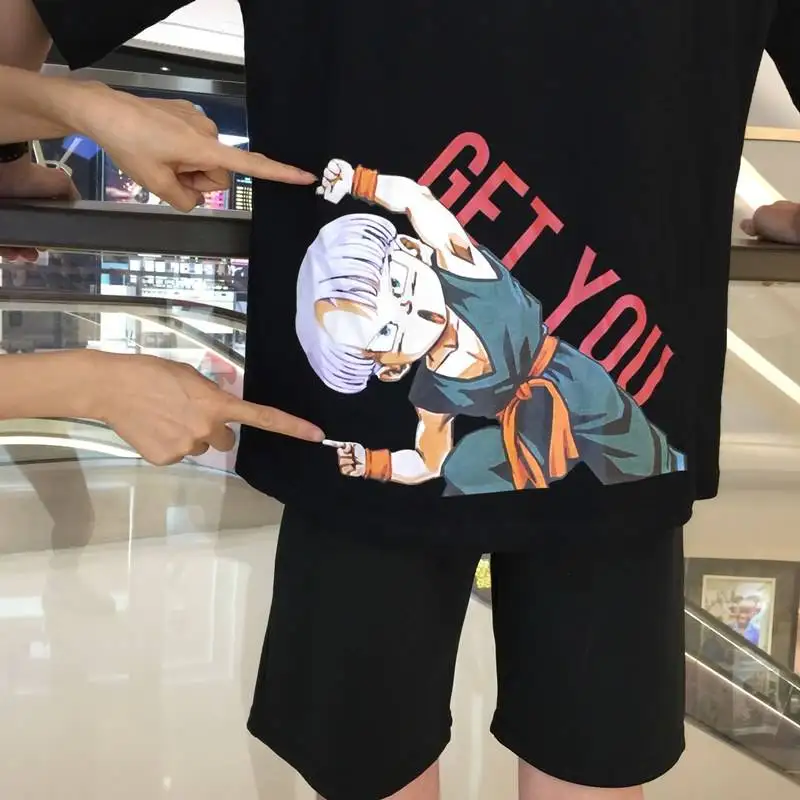 Dragon Ball Super Saiyan Goku Vegeta, футболка с принтом, мужская, женская, парная, для влюбленных, аниме, футболка, Harajuku, хлопковые футболки размера плюс