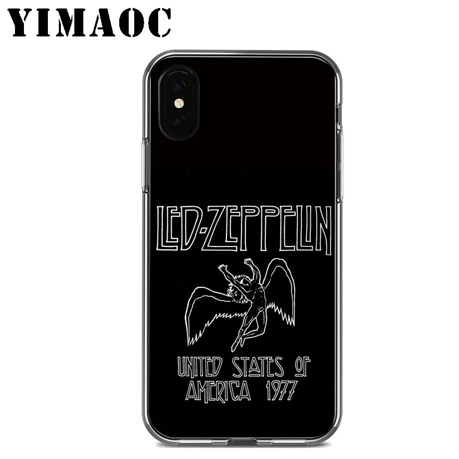 YIMAOC Led Zeppelin ACDC полосы Мягкий ТПУ силиконовый чехол для Apple Iphone Xr Xs Max X 10 8 Plus 7 6 S SE 5s 5 |