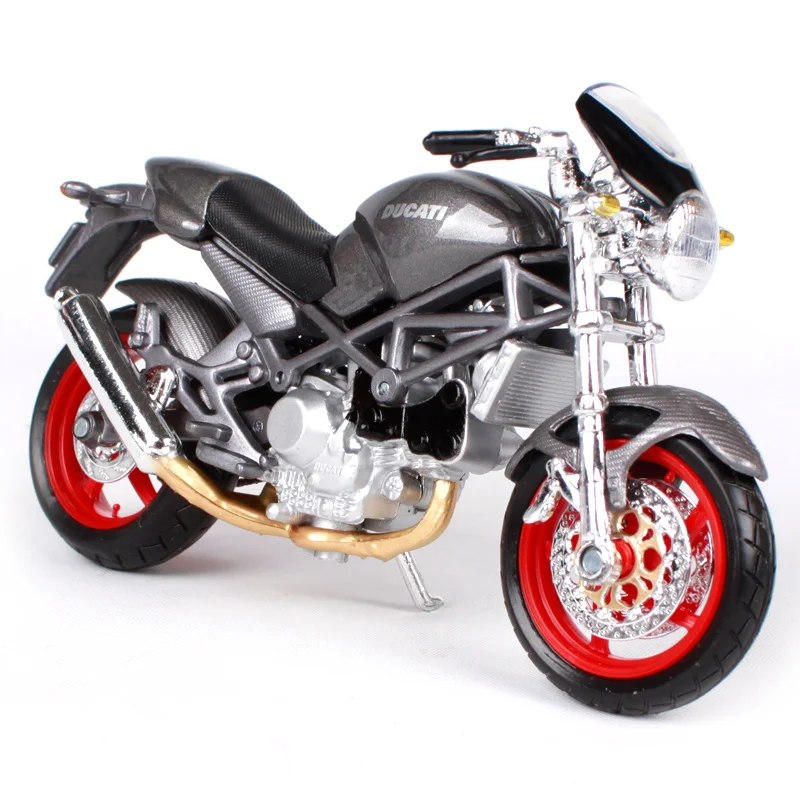 Maisto 1:18 Ducati Monster S4 и серый; ботинки в байкерском литья под давлением модель Уменьшенная модель мотоцикла подарок для мотоцикла для детей подарок 521